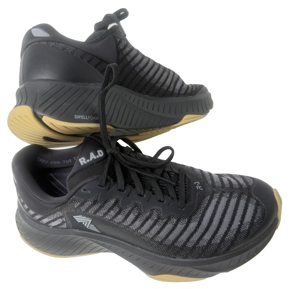R.A.D.  R-1 - Men's Size 8- Black Athletic Running Training Gym Shoes Sneakers